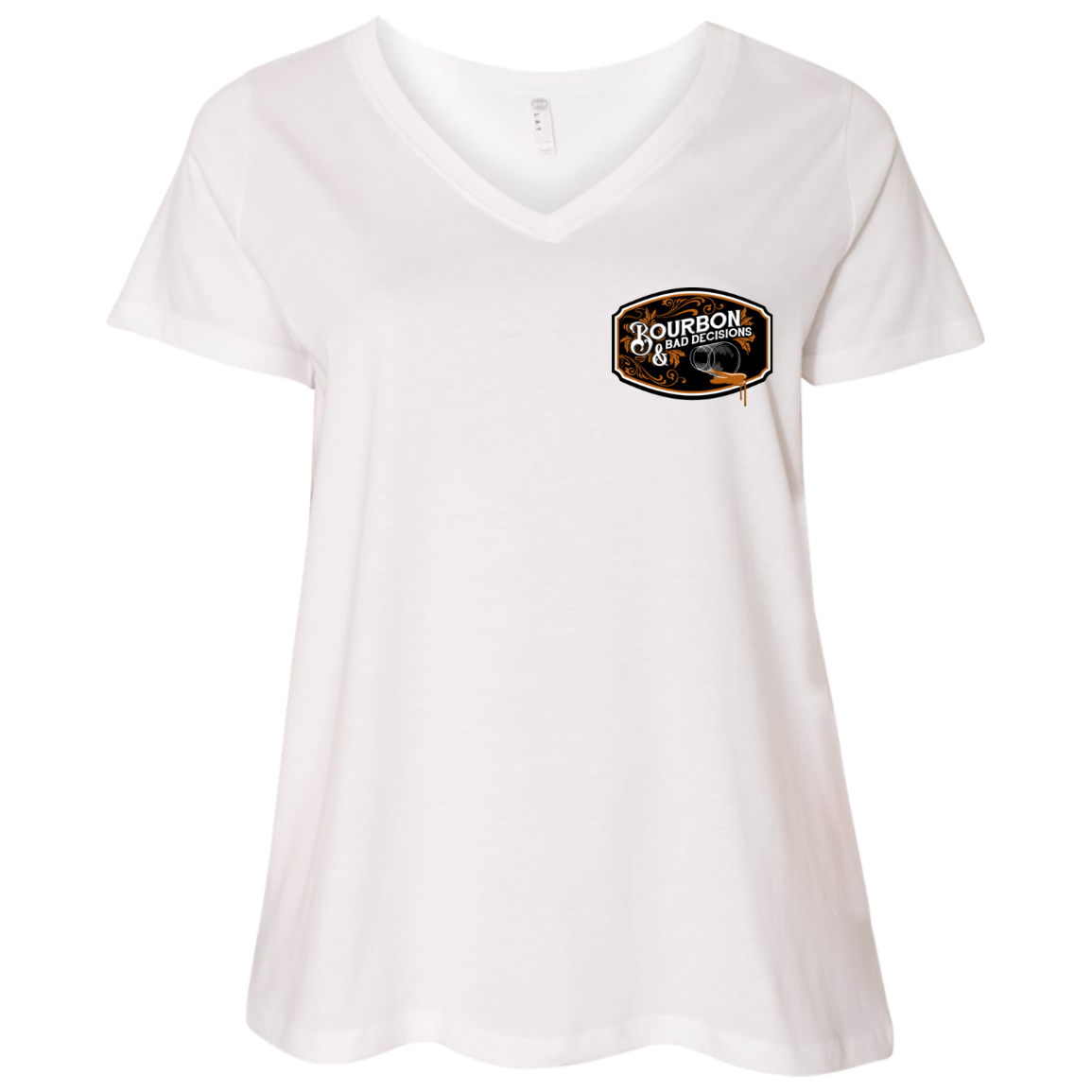 ◆BADBLOOD◆ 91 Crack Print V-Neck T-Shirt White w-tee25-049 110---