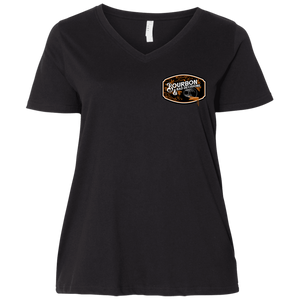 3807  Ladies' Curvy V-Neck T-Shirt