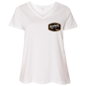 3807  Ladies' Curvy V-Neck T-Shirt